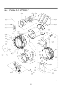 Part Location Diagram of AJB73816033 LG STATOR ASSEMBLY