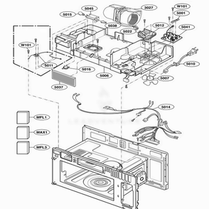 Interior Parts 2 Diagram and Parts List for 85139 ABKESEC LG Range