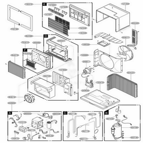 Part Location Diagram of 4995A20131V LG CASE ASSEMBLY,CONTROL