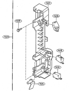 Latch Board Parts Diagram and Parts List for MV-1526W  LG Microwave