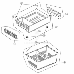 Freezer Parts Diagram and Parts List for 73109 AWBCSE2 LG Refrigerator