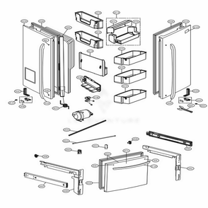 Part Location Diagram of AED73673601 LG HANDLE ASSEMBLY,FREEZER