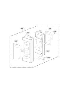 Controller Parts Diagram and Parts List for LMV2073WW 01 LG Microwave
