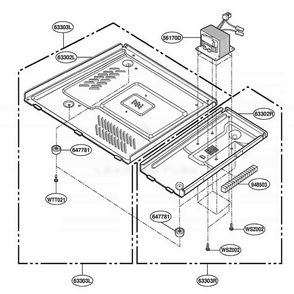 Base Plate Parts Diagram and Parts List for 61282 AMWESEA LG Range
