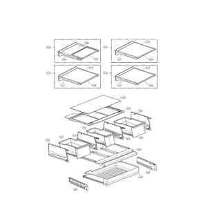 Refrigerator Diagram and Parts List for LFX29927SB 00 LG Refrigerator