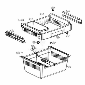 Freezer Parts Diagram and Parts List for LFC22770ST ASTCNA0 LG Refrigerator