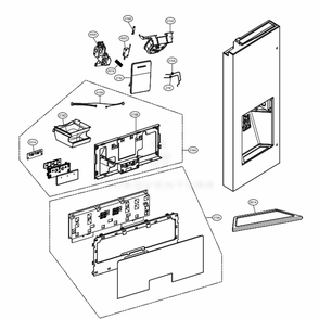Dispenser Parts Diagram and Parts List for LSFXC2496D ASBCNA0 LG Refrigerator
