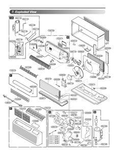 Diagram 1 Diagram and Parts List for UYH153ALEU1 ASBBEUS LG Air Conditioner