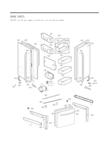 Door Parts Diagram and Parts List for GC-L288NQJP ASWCNA4 LG Refrigerator