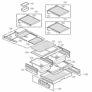 Refrigerator Parts Diagram and Parts List for 78713 AST2SER LG Refrigerator