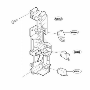 Latch Board Parts Diagram and Parts List for JVM1490WD AWHEGEU LG Range