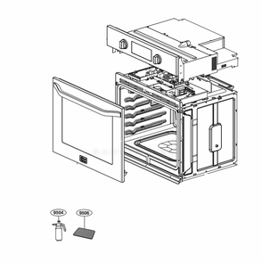 Main Diagram and Parts List for LSWS307ST AS6LSTD LG Wall Oven