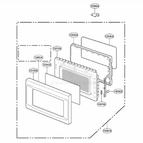 Door Parts Diagram and Parts List for KCMS145JBL1 AB1EKAD LG Range