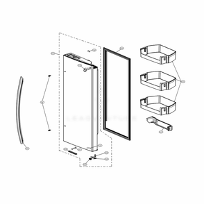 Door Parts 2 Diagram and Parts List for LRFXC2406S ASTCNA0 LG Refrigerator