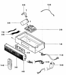 Part Location Diagram of 4994A20048C LG CASE,CONTROL