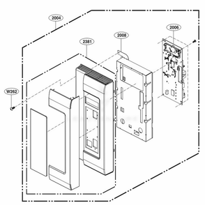 Controller Parts Diagram and Parts List for 87583 CSBESEA LG Range
