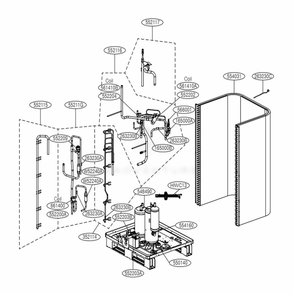 Main 2 Diagram and Parts List for ARUN053GF2 AWGBLUS LG Air Conditioner