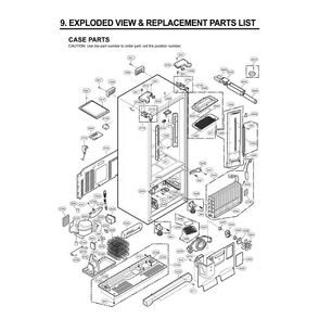 Section 3 Diagram and Parts List for LFX25971SW ASW2LGA LG Refrigerator