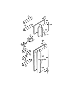 Door And Shelves Diagram and Parts List for LRTB1821BS  LG Refrigerator