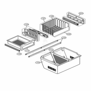 Freezer Drawer Parts Diagram and Parts List for 75093 ASTCSEF LG Refrigerator