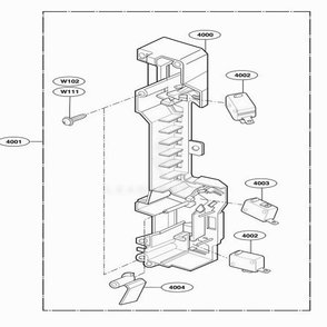 Latch Board Parts Diagram and Parts List for 80409 ABKESEA LG Wall Oven