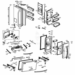Door Parts Diagram and Parts List for LMXS30776S ASTCNA4 LG Refrigerator