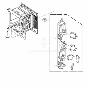 Latch Board Parts Diagram and Parts List for LMC0975AST CSSEAMZ LG Range