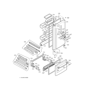 Part Location Diagram of 5433JJ0033E LG Door Foam Assembly,Refrigerator