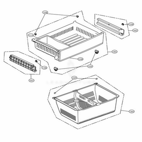 Freezer Parts Diagram and Parts List for LFXS28968M AMTCNA0 LG Refrigerator