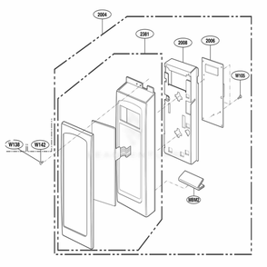 Controller Parts Diagram and Parts List for HMV9306 ABKEBSU LG Range