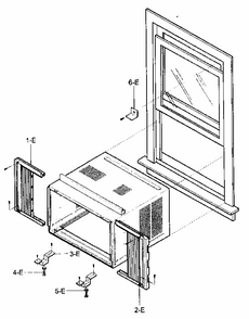 Installation Kit Assy Diagram and Parts List for 58075121500  Kenmore Air Conditioner