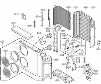 Indoor Unit 2 Diagram and Parts List for L3C363MA0 AMBAHCI LG Air Conditioner