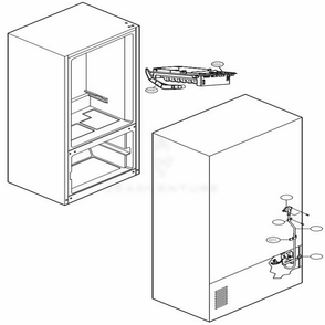 Water And Icemaker Parts Diagram and Parts List for LFC28768SB AWBCNA2 LG Refrigerator