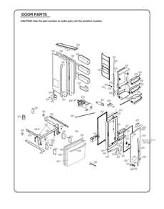 Door Parts Diagram and Parts List for GR-J298LKXM ASBCSE1 LG Refrigerator
