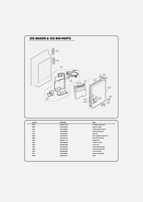 Ice Maker And Ice Bin Parts Diagram and Parts List for GR-J338HSTP ASTCSE1 LG Refrigerator