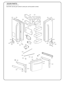 Part Location Diagram of AAP73631503 Whirlpool Door Basket Assembly