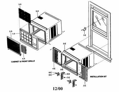 Part Location Diagram of 3091AR6057C LG CABINET ASSEMBLY,SINGLE