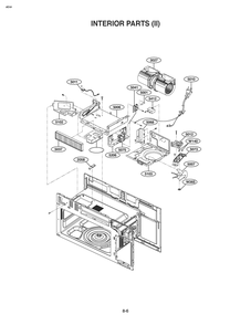 Interior Parts 2 Diagram and Parts List for MVEL2033D CBDELGA LG Microwave