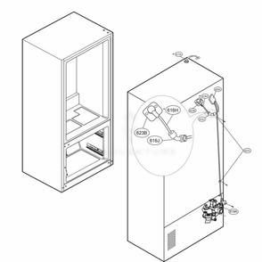 Valve And Water Tube Parts Diagram and Parts List for LMXS28626D ASBCNA0 LG Refrigerator