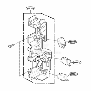 Latch Board Parts Diagram and Parts List for SCA2001BSS ASTEGEU LG Range