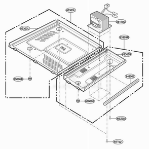 Base Plate Parts Diagram and Parts List for JES1855PCH AB7EGEU LG Wall Oven