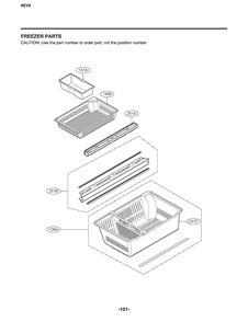 Freezer Parts Diagram and Parts List for GR-L28ANKXM ASBCNA8 LG Refrigerator
