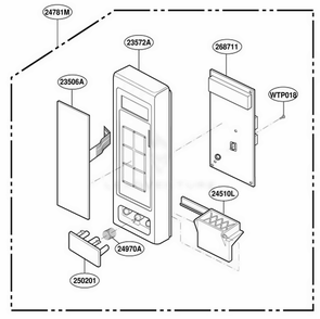 Part Location Diagram of 3572W0A264A LG PANEL,CONTROL