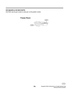 Ice Maker And Ice Bin Parts Diagram and Parts List for GR-G23ANSNM ASTCNA2 LG Refrigerator
