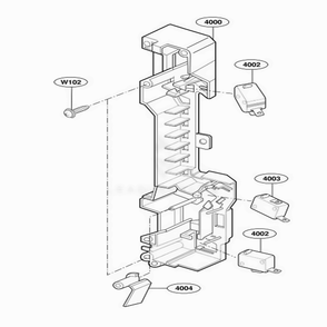Latch Board Parts Diagram and Parts List for 80012 CW1ESEA LG Wall Oven
