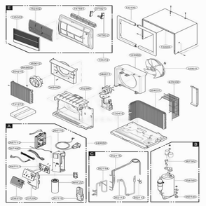 Main Diagram and Parts List for US14D30A AWYAFRD LG Air Conditioner