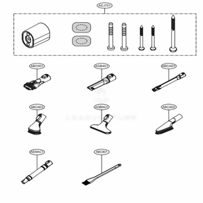 Accessories Diagram and Parts List for A929KVM AVWELGA LG Canister Vacuum