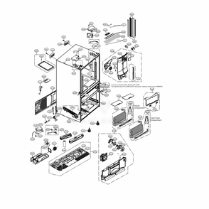 Case Parts Diagram and Parts List for LMXC23746S ASTCNA2 LG Refrigerator