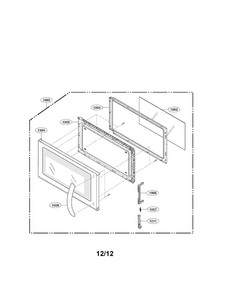 Door Parts Diagram and Parts List for LMV1814SB  LG Microwave