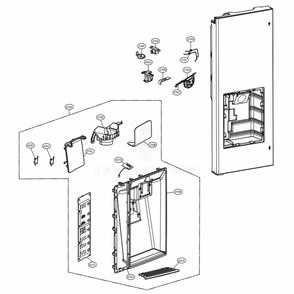 Dispenser Parts Diagram and Parts List for LMXS30776S ASTCNA4 LG Refrigerator